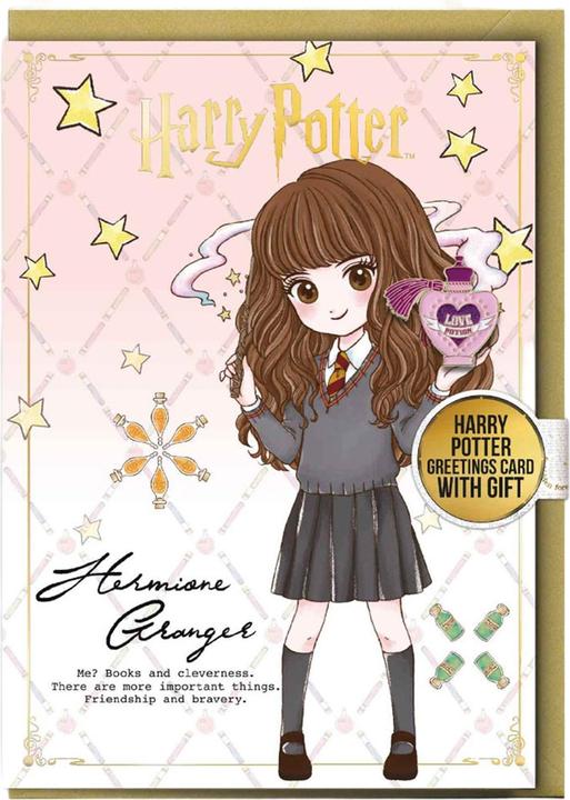 Actual product image Love Potion Hermione Granger Birthday Card & Badge (1 pcs.)