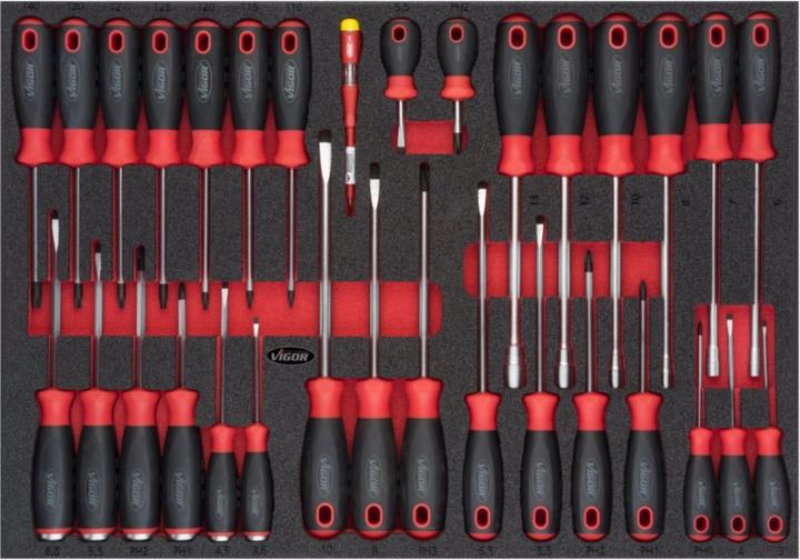 Immagine prodotto Vigor Set di cacciaviti ∙ V4230 ∙ Profilo esagonale esterno, profilo a T, profilo esagonale interno (Sezione T, Incavo trasversale, Chiave a brugola, Esagono esterno)
