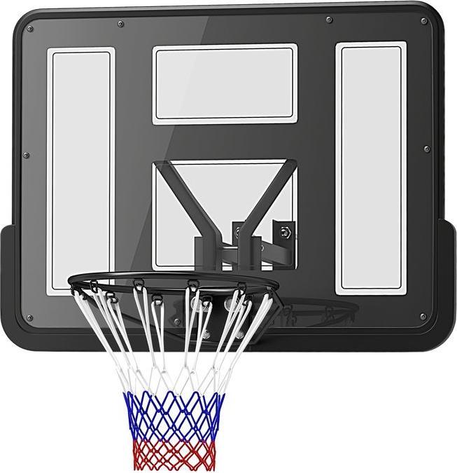 Produktbild Swisshandel24 Basketballkorb mit Rückwand für Outdoor & Indoor Wandmontage Schwarz