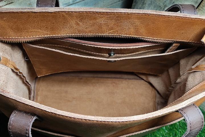 Produktbild Only-Bags.Store Grosse Tragetasche aus Leder, Laptop-Arbeitstasche, Ledergeldbörse, Handtasche