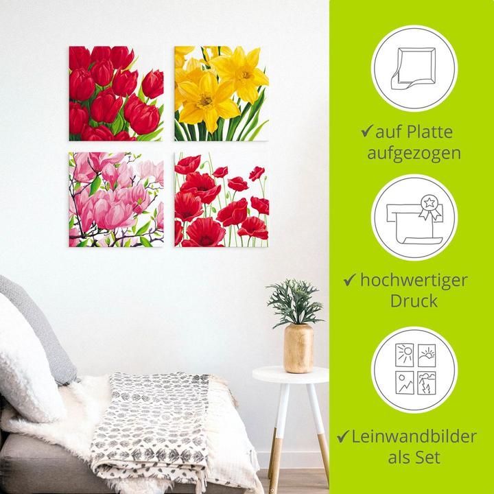 Produktbild Artland Tulpen. Narzissen. Magnolien. Mohnblumen U1OB (40x40 cm)