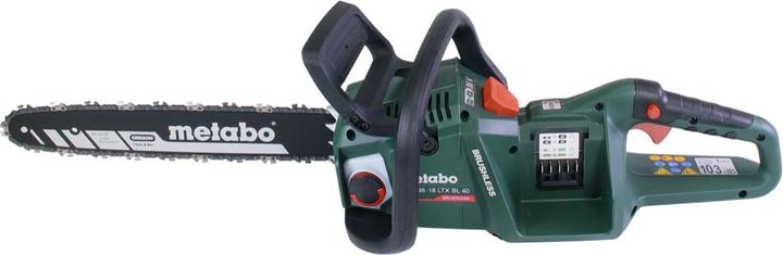 Immagine prodotto Metabo MS 36-18 LTX BL 40 Motosega a batteria 36 V ( 2x 18 V ) 40 cm 22 m/s Brushless + 2x Batteria 8,0 Ah (Sega a catena a batteria)
