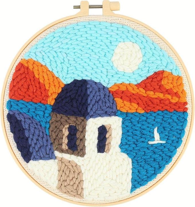 Immagine prodotto Activity Board Kit di ricamo ad ago fai-da-te, set di ricamo a mano a tema marino, schemi multicolori, con