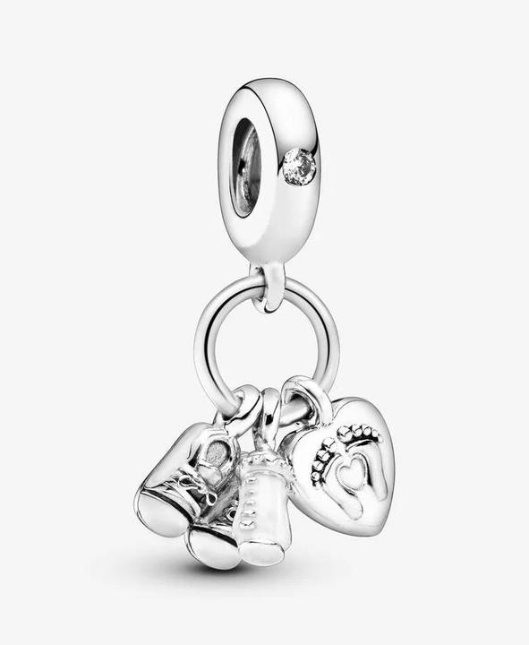 Immagine prodotto Pandora Scarpe biberon e cuore (Argento 925)