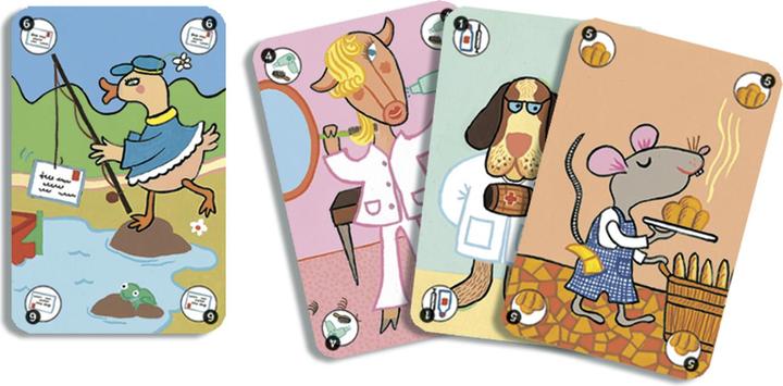 Image du produit Djeco Jeu de cartes Happy Family (Allemand, Français, Italien, Anglais)