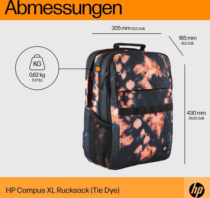 Produktbild HP Campus XL Tie Dye Backpack (20 l)