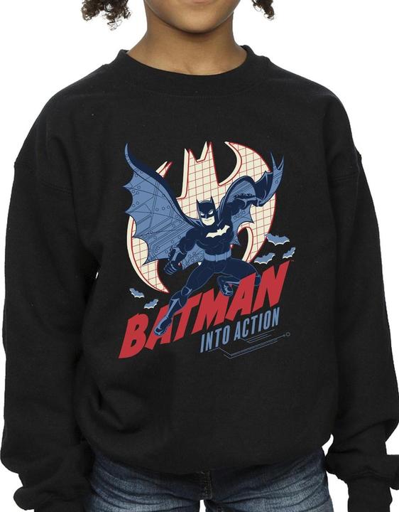 Actual product image Girls Batman Into Action Sweatshirt (152, 158)