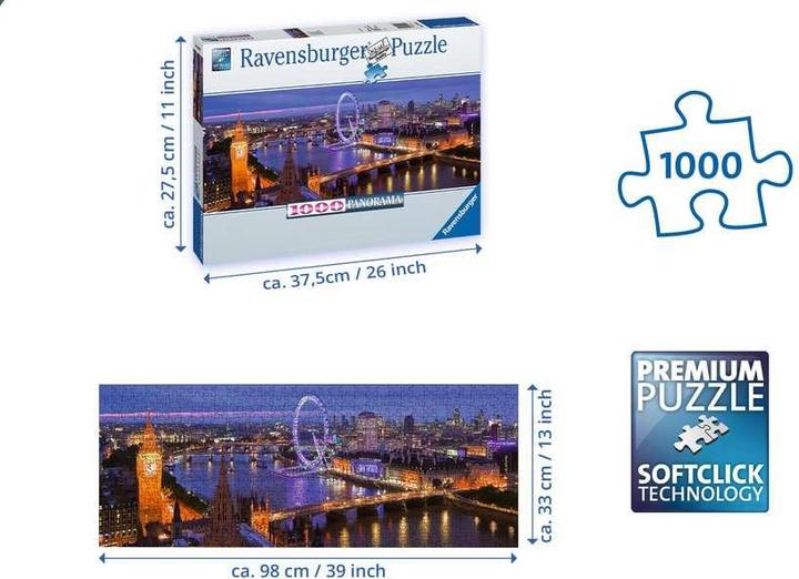 Produktbild Ravensburger London bei Nacht Panorama Puzzle (1000 Teile)