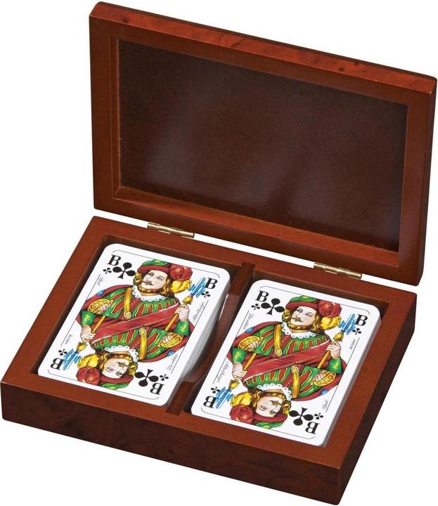 Actual product image Philos Rummy, in wooden box, card game, for 2-6 players, from 6 years old (German)