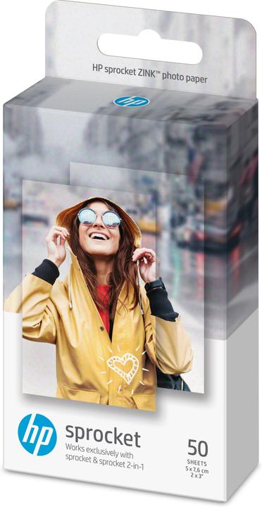 HP Sprocket Fotopapier Zink (290 g/m², Photo (5x7.6cm), 50 x)