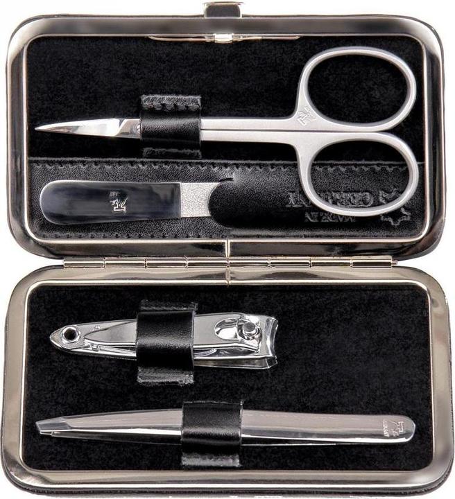 Immagine prodotto Sacher TF100R.0104 - Set di 4 pezzi per manicure in pelle nera