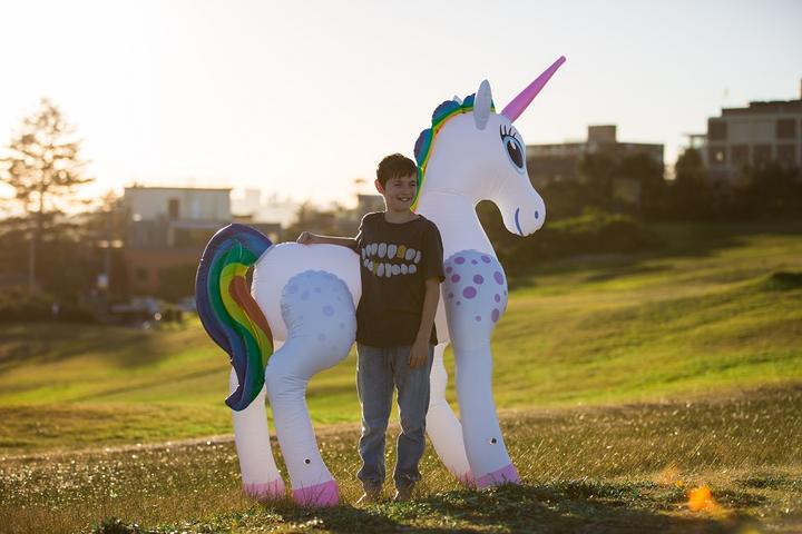 Actual product image The Monster Factory Inflatable Life Size Unicorn