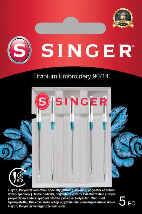 Produktbild Singer TITANIUM Stick Nähmaschinennadel, 90/14, 5er Pack
