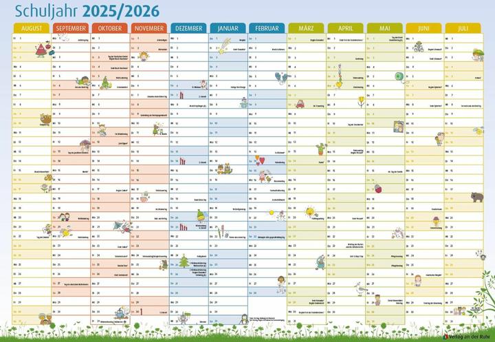 Der Schuljahres-Wandkalender 2025/2026, A1 (A1, Tedesco)