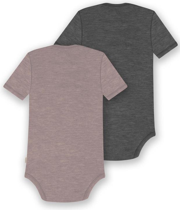 Produktbild Normani 2er Set Baby Merino Body Kurzarm „Tauranga" - 9297 (86)