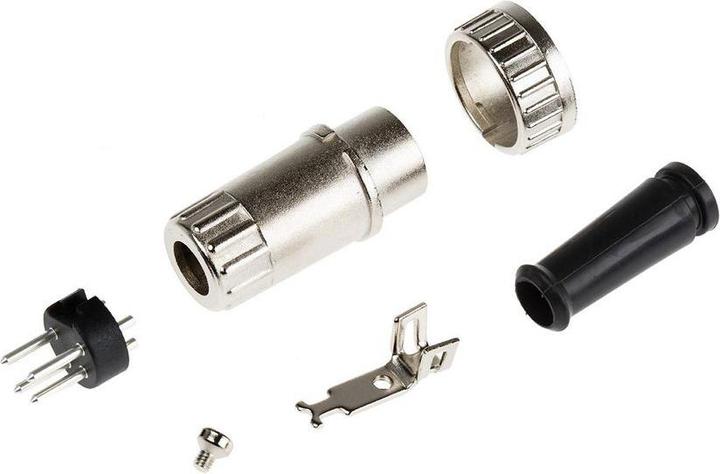 Actual product image Rs Pro DIN plug straight 4-pin, 100 V ac / 4A Cable mounting