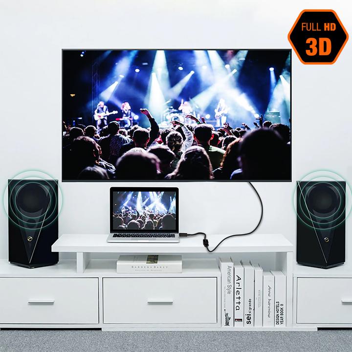 Produktbild LinQ DisplayPort / HDMI Anschluss Adapter / Videoabel, 23cm Kabel, - Schwarz (HDMI, 15 cm)
