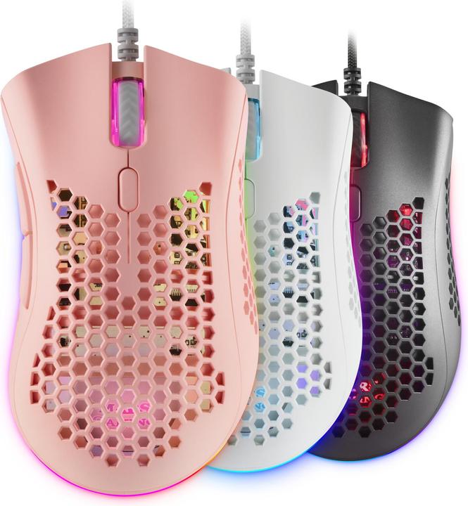 Actual product image Mars Gaming Souris Filaire Gamer Mmex RGB (Rose) (Cable)