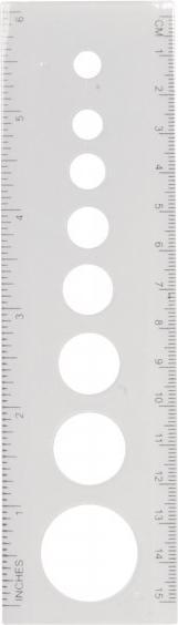 Actual product image Rayher Quilling ruler / template with circles