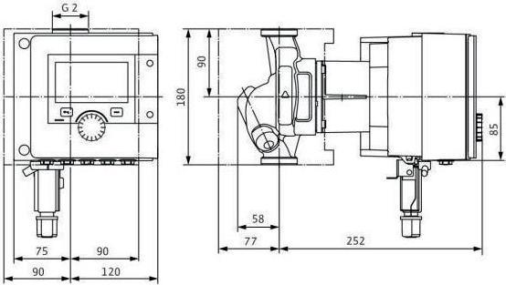 Actual product image Wilo Smart glandless circulation pump Stratos MAXO-Z 30/0.5-8 PN10,G2,133W (Flow pump)
