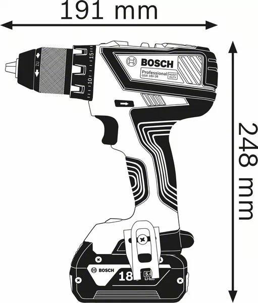 Immagine prodotto Bosch Professional ON GSR 18V-28 (2x2.0Ah GAL 18V-20 LC) (Batteria ricaricabile)
