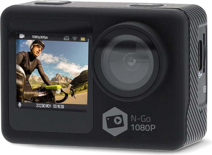 Produktbild Nedis Action Cam | Dualer Bildschirm | 1080p@30fps | 12 MPixel | Wasserdicht bis: 30.0 m | 70 min | (30p, WLAN)