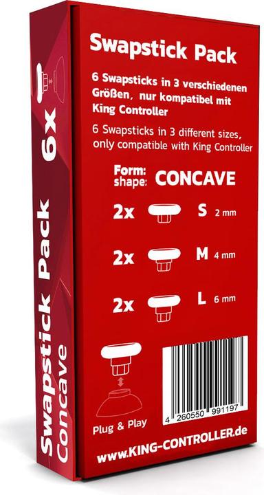 Actual product image King Controller Swapstick Sixpack Concave