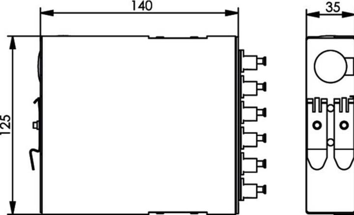 Image du produit Telegärtner STX Répartiteur sur rail 6xLC-Duplex, manchon céramique/boîtier plastique, monomode/multimode (S/FTP, CAT6, 0.14 m)