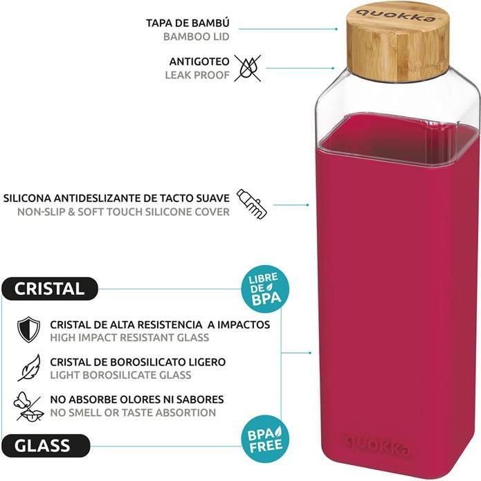Actual product image Quokka Storm 700 ml - glass water bottle (0.70 l)