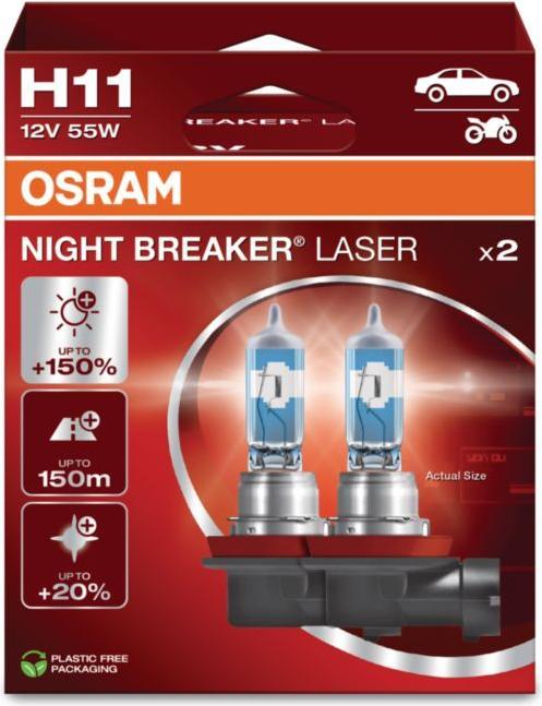 Immagine prodotto Osram Laser Night Breaker di nuova generazione (H11)