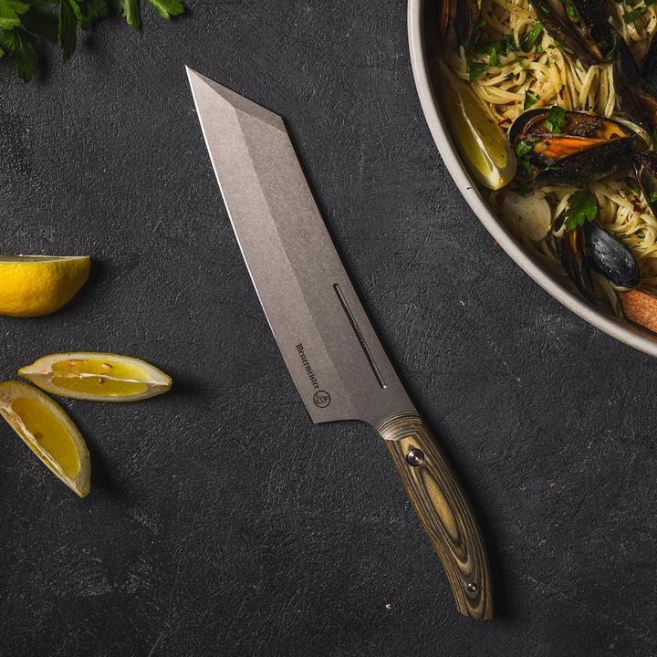Produktbild Messermeister Kochmesser Carbon Bunka 20 cm, Braun/Grau (21.60 cm)