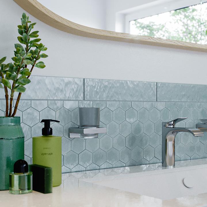 Actual product image hansgrohe HG glass holder AddStoris wall mounting chrome