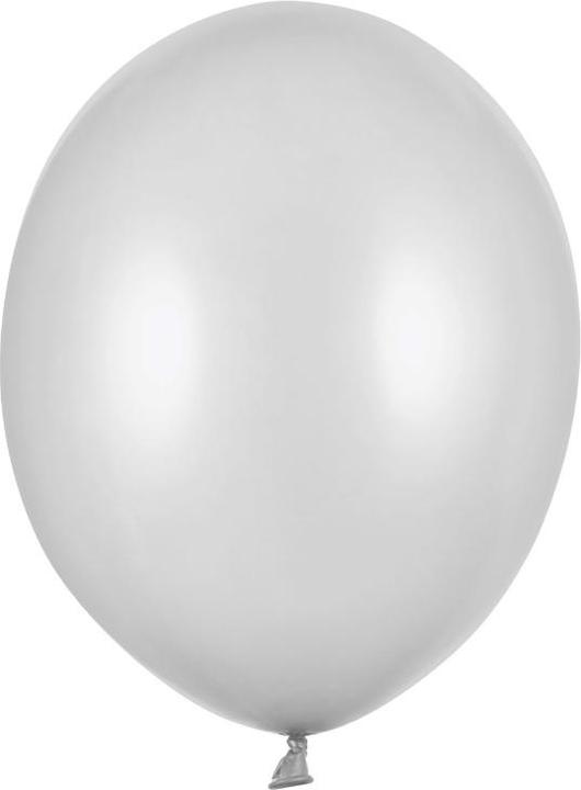 Actual product image Balloons silver metallic 30cm (10 pieces)