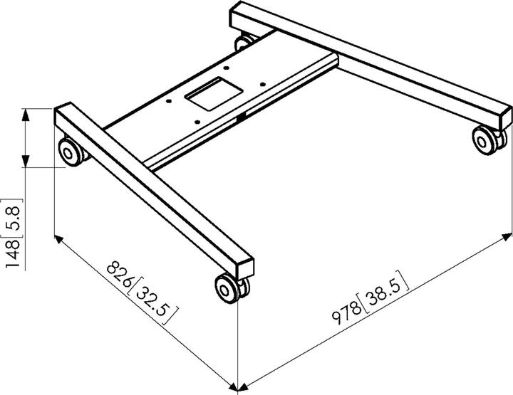 Actual product image Vogels PFT 8520B floor trolley frame