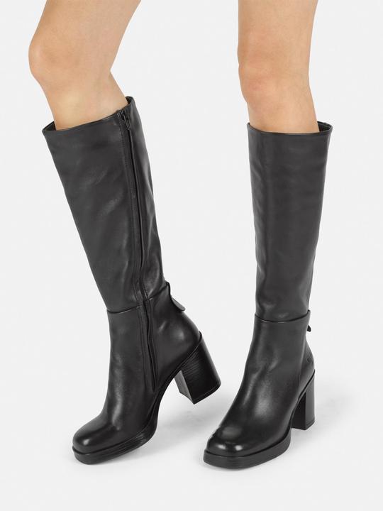 Felmini VALERIA D577, der Stiefel mit Absatz von, ist aus reichem cognacfarbenem Leder gefertigt und (40)