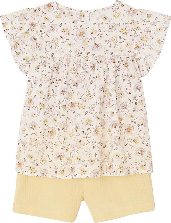 Actual product image Vertbaudet Girls' set: floral blouse & muslin shorts (158)