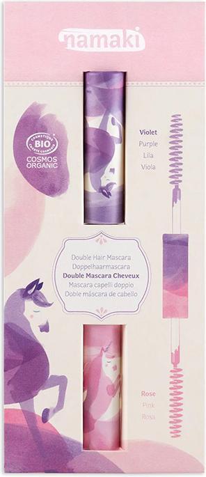 Produktbild Namaki Bio Doppel-Haar-Mascara 9ml, violett & pink (Wimpernrollen)