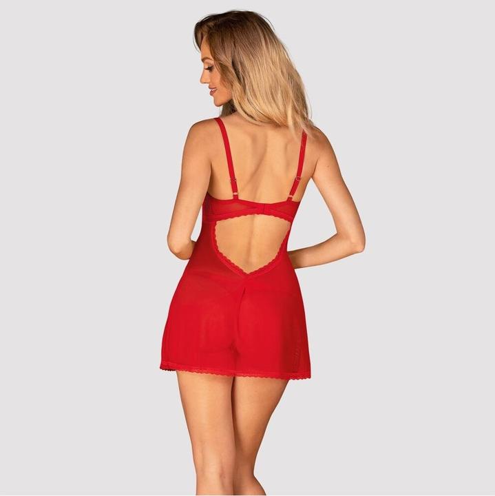 Produktbild Obsessive Chilisa Babydoll und String Rot (L, XL)