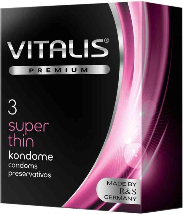 Produktbild Vitalis PREMIUM «Super Thin» 3 extra dünne Kondome für mehr Gefühlsechtheit (3 Stk.)
