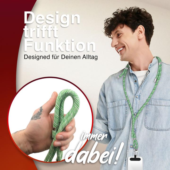 Actual product image Nalia HoldMe Lanyard Handykette – Universal Trageband für Smartphones - Verstellbar, Soft & Elastisch