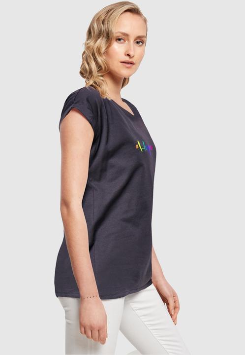 Produktbild Merchcode Ladies Hope Rainbow Extended Shoulder Tee - 116599 (4XL)
