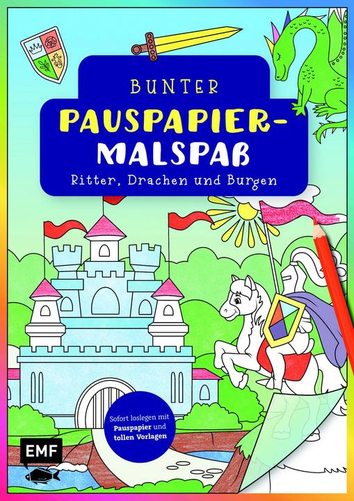 Produktbild Bunter Pauspapier-Malspass – Ritter, Drachen und Burgen
