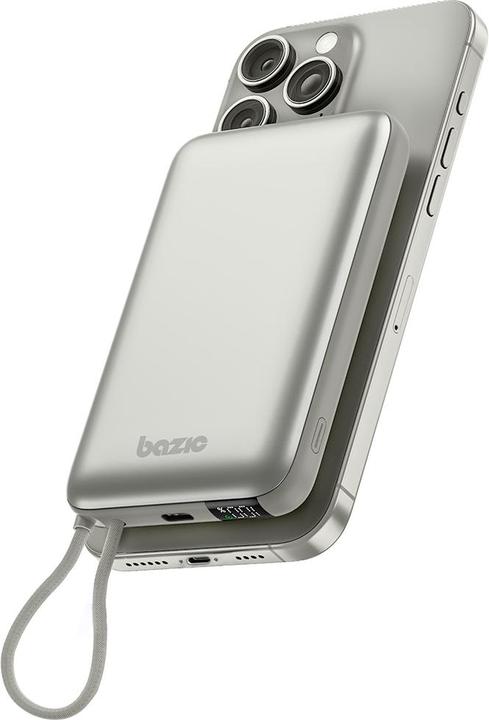 Produktbild Energea PowerBank Bazic Fusion Mag 10000mAh MagSafe Cable USB-C grey