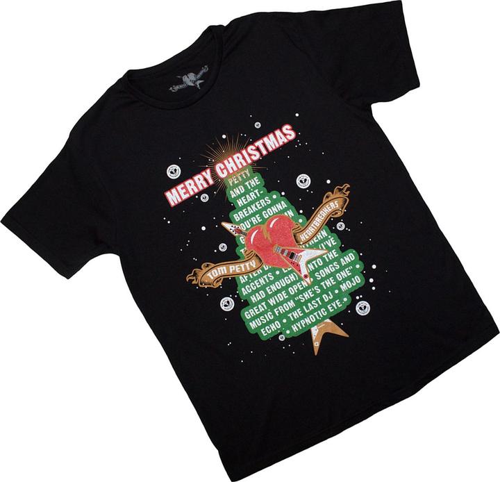 Actual product image Tom Petty & The Heartbreakers Unisex Adult Merry Christmas T-Shirt (M)