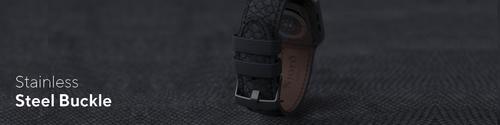 Image du produit Njord Bracelet en cuir de saumon Vindur Watch Strap for Apple Watch 44/45mm (45 mm, Cuir végétalien, Fermeture en acier inoxydable, Cuir de saumon)