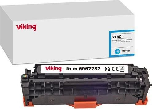 Actual product image Viking Toner Cartridge Compatible Canon 718C Cyan (C)