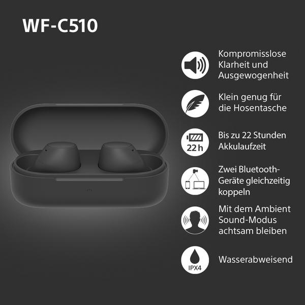 Produktbild Sony WF-C510 (keine Geräuschunterdrückung, 11 h, Kabellos)