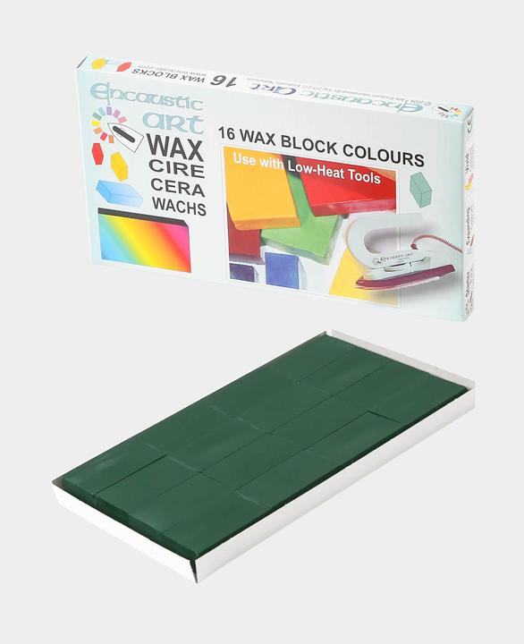 Hobbyring Encaustic wax blocks set of 16, sap green