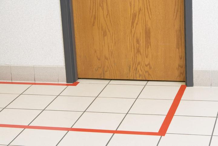 Actual product image Brady B-726, floor marking tapes, self-adhesive vinyl, yellow, 75mm x 33m