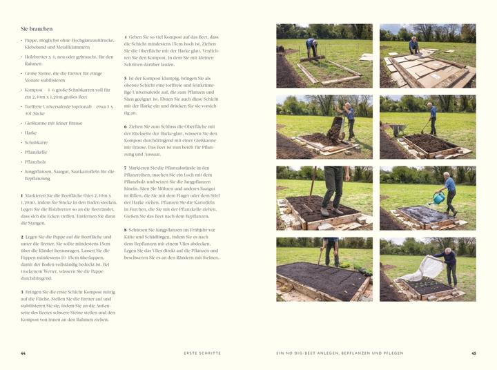 Actual product image No Dig - Gärtnern ohne Umgraben (German, Jutta Langheineken, Charles Dowding, DK Publishing House, 2023)